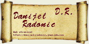 Danijel Radonić vizit kartica